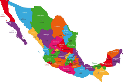 mapa de la repc3bablica mexicana